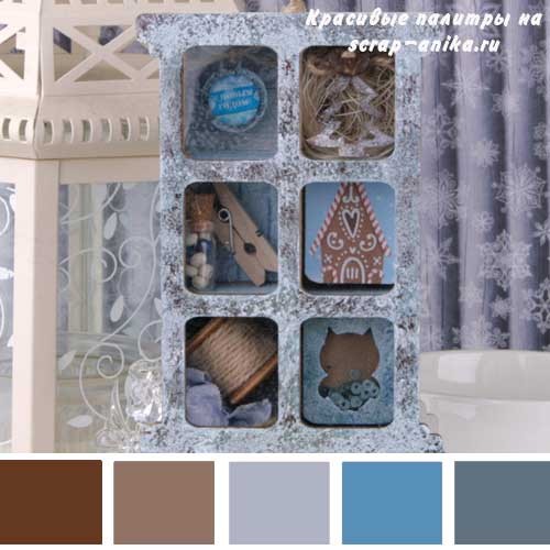 палитры новогодний, новогодняя палитра, шебби шик