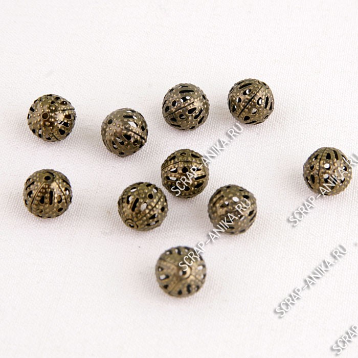 шарики металлические, бусины металлические