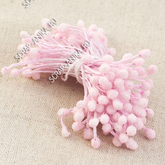 тычинки розовые, тычинки для цветов