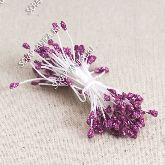тычинки скрапбукинг, тычинки с глиттером