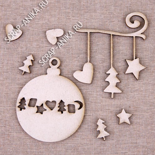чипборд для скрапбукинга новогодний