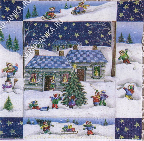 салфетки для декупажа, новогодние салфетки