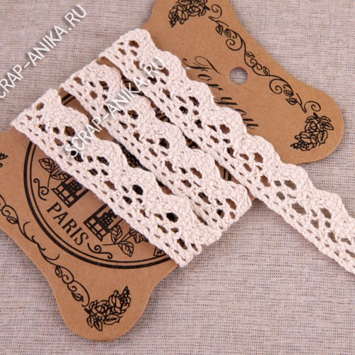 кружева кремовые, кружева вязаные