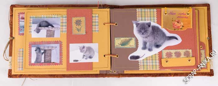 внутренние страницы альбома, скрап-аника