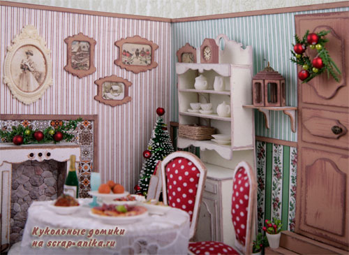 кукольная столовая, кукольная комната, кукольный домик