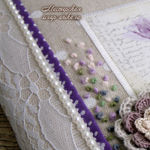 блокноты с вышивкой, вышивка, фрузелок, французский узелок,