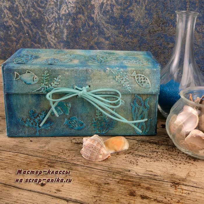 морской стиль, коробка в морском стиле, как сделать коробочку
