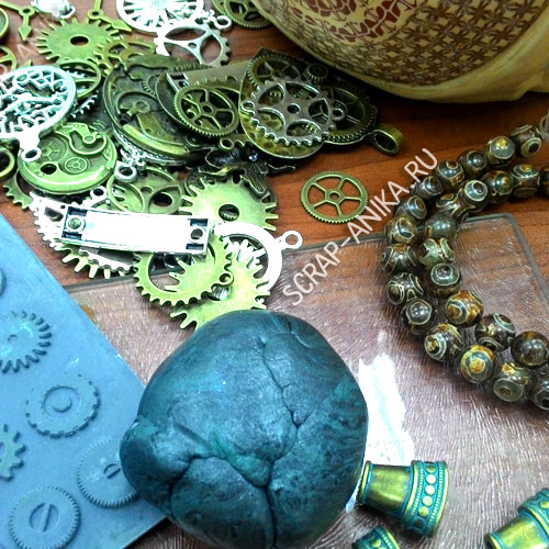 мастер-класс рыба, полимерная глина, стимпанк