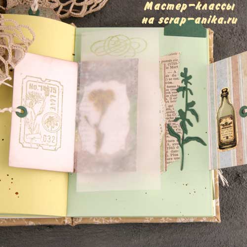 калька, как использовать кальку в скрапбукинге, калька в блокнотах