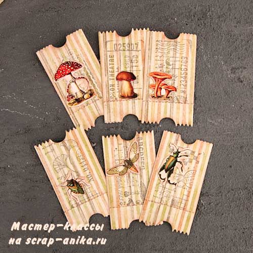 билетики для скрапбукинга, наполнение лэптопа, как сделать лэптоп, лептоп для ведьмы, ведьмочка