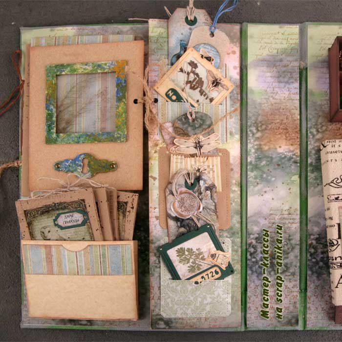 скрапбукинг, карманы, каскады, развороты, как сделать лэпбук