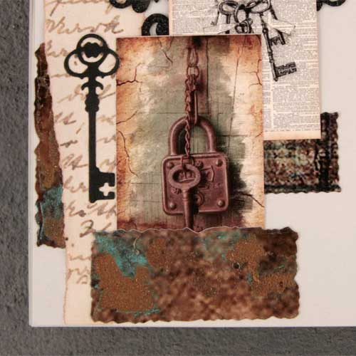 ржавчина в скрапбукинге, как сделать ржавчину, скрапбукинг идеи, красивые странички, Мегеря Анна, Призрачное спасение