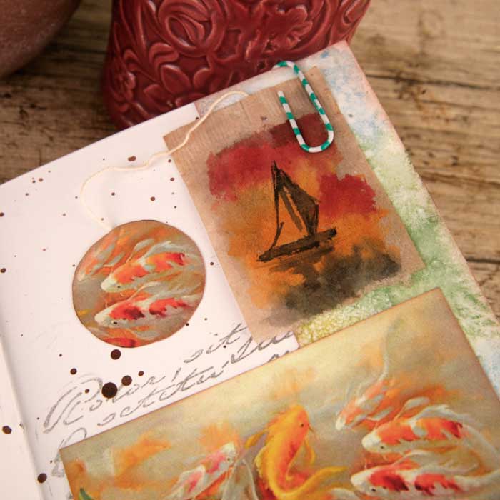 бумага для скрапбукинга, бумага скрап-аника, бумага скраповая, бумага с рыбкаи