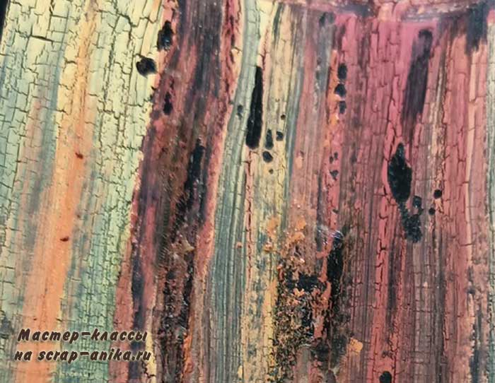 кракелюрный лак, кракелюры, скрапбукинг, скрап-аника, мастер класс, растрескивания 