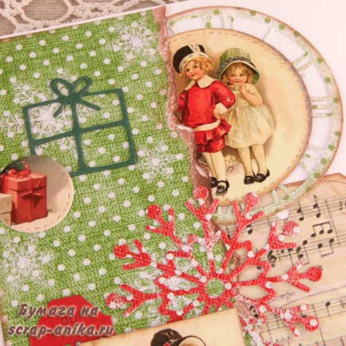 новогодняя бумага, новогодний скрапбукинг, идеи оформления страничек, новогодние блокноты, блокноты новогодние, обложки новогодние
