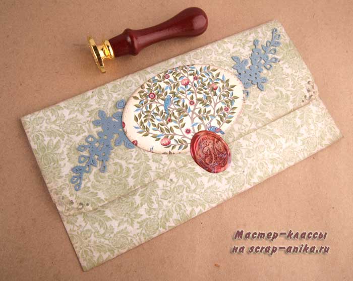 как сделать конверт, конверт своими руками, скрапбукинг конверт, денежный конверт, скрап аника