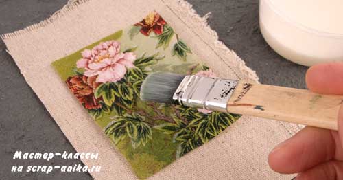 как сделать декупаж, декупаж на ткани, декупаж своими руками, скрап аника, мастер класс по декупажу